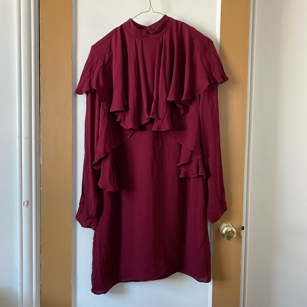 Atelier Nicole Miller draped high neck shift